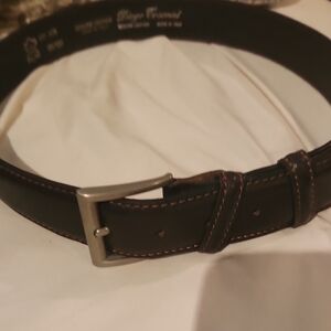 Diego Toscani Leather Brown Belt Mens Italy 36